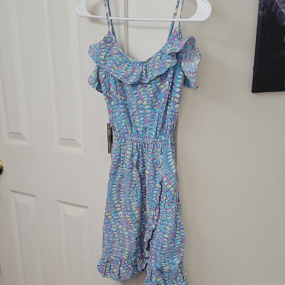 Colorful Ruffle Strap Dress